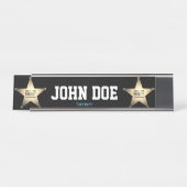 Sheriff Desk Name Plate Schreibtischnamensplakette (Vorderseite )