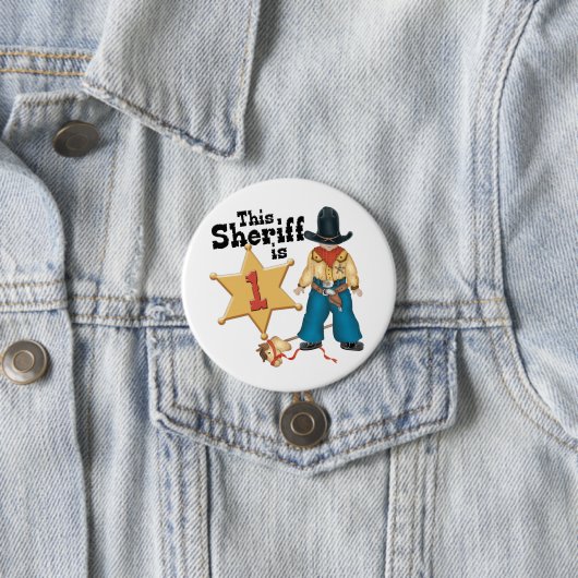 Sheriff First Birthday Button (Beispiel)