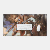 Sheriff Gaming Desk Mat | Motorradfahrer Kunst Schreibtischunterlage (Tastatur & Maus)