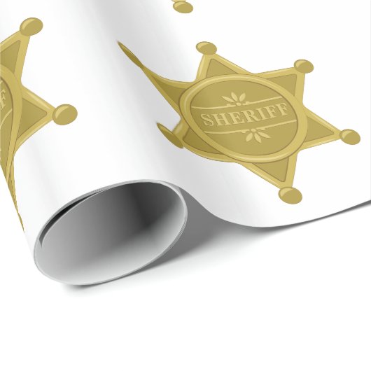 Sheriff Geschenkpapier (Rolleneckpunkt)