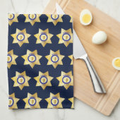 Sheriff Gold Star Abzeichen Fun Geschirrtuch (Viertel Falte)