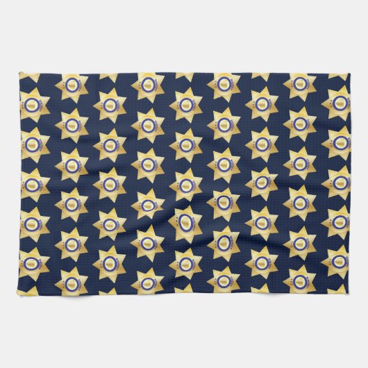 Sheriff Gold Star Abzeichen Fun Geschirrtuch (Horizontal)