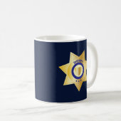 Sheriff Gold Star Abzeichen Kaffee Tasse (VorderseiteRechts)