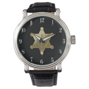 Sheriff golden star armbanduhr