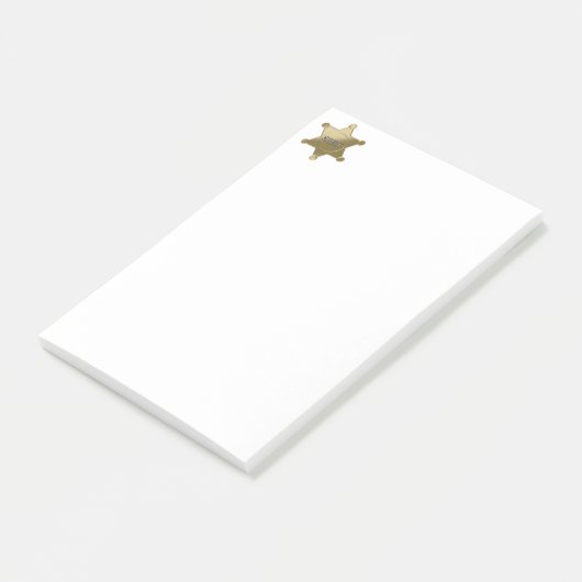 Sheriff golden star post-it klebezettel (angewinkelt)