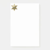 Sheriff golden star post-it klebezettel (Vorderseite)