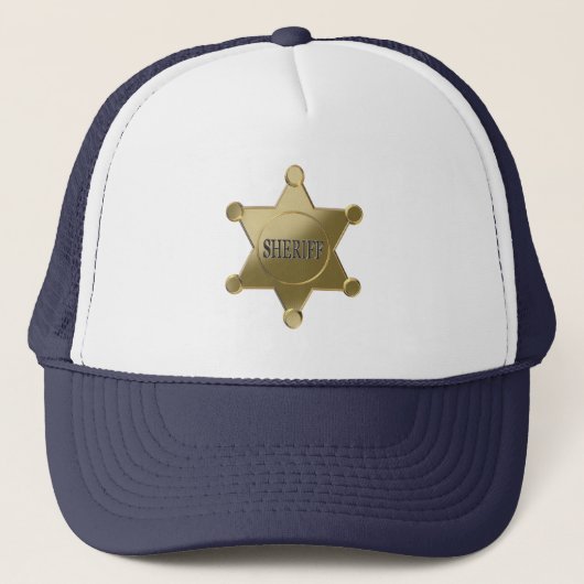 Sheriff golden star truckerkappe (Vorderseite)