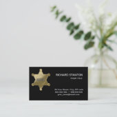 Sheriff golden star visitenkarte (Stehend Vorderseite)