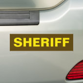 SHERIFF - goldener gelber Logo-Autoaufkleber Autoaufkleber (Auf Auto)