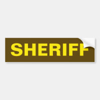 SHERIFF - goldener gelber Logo-Autoaufkleber