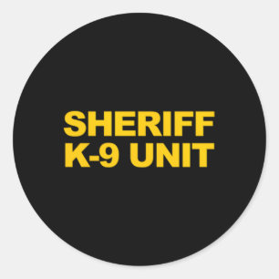 Sheriff K-9 Unit Front Back Print Law Enforcess Runder Aufkleber