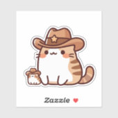 Sheriff Katze Aufkleber (Blatt)