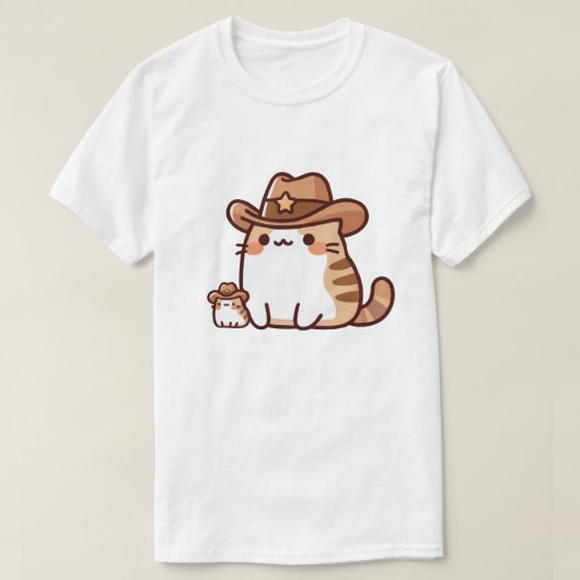 Sheriff Katze T-Shirt (Design vorne)