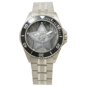 Sheriff-Klassische Edelstahl-Uhr Armbanduhr