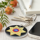 Sheriff Police Star Gold Schlüsselanhänger (Vorderseite rechts)