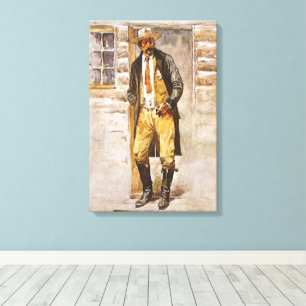 Sheriff Portrait von Seltzer, Vintag West Cowboy Leinwanddruck