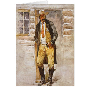 Sheriff Porträt von Seltzer, Vintage West Cowboy