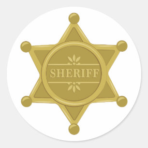 Sheriff Runder Aufkleber