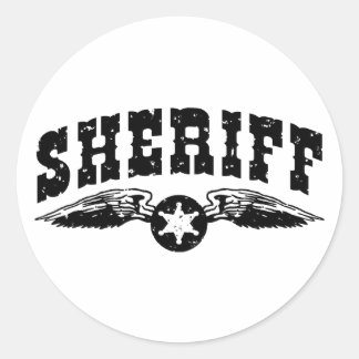 Sheriff Runder Aufkleber