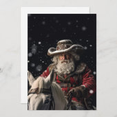 Sheriff Santa Claus Feiertagskarte (Vorne/Hinten)