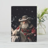 Sheriff Santa Claus Feiertagskarte (Stehend Vorderseite)