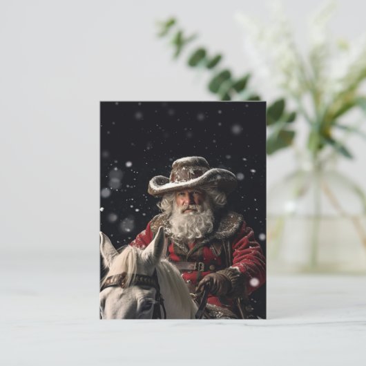 Sheriff Santa Claus Postkarte (Stehend Vorderseite)