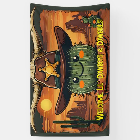 Sheriff Spike-Cactus Character Banner (Vertikal)
