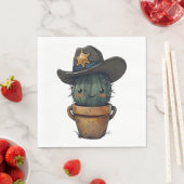 Sheriff Spike-Cactus Figur Serviette (Beispiel)