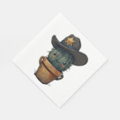 Sheriff Spike-Cactus Figur Serviette (Ecke)