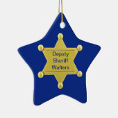 Sheriff Stellvertretender Custom Christmas Star Or Keramikornament (Rechts)
