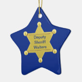 Sheriff Stellvertretender Custom Christmas Star Or Keramikornament (Links)