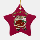 Sheriff Stellvertretender Custom Christmas Star Or Keramikornament (Hinten)