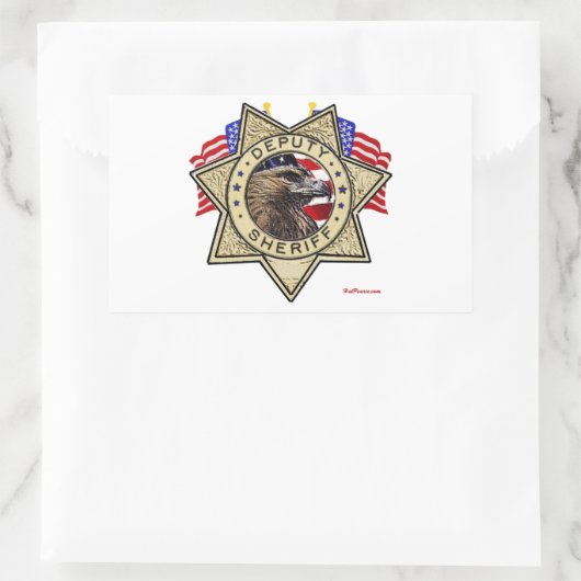 Sheriff Stellvertretendes Abzeichen Rechteckiger Aufkleber (Tasche)