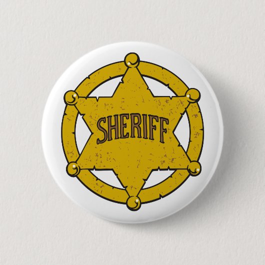 Sheriff-Stern-Abzeichen Button (Vorderseite)
