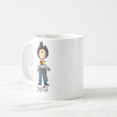Sheriff-Stick-Figur-Tasse Kaffeetasse (Vorderseite Links)