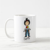 Sheriff-Stick-Figur-Tasse Kaffeetasse (Links)