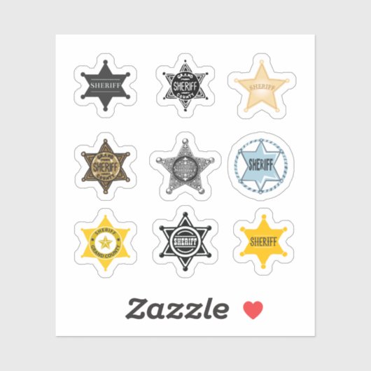 Sheriff Stickers Aufkleber (Blatt)
