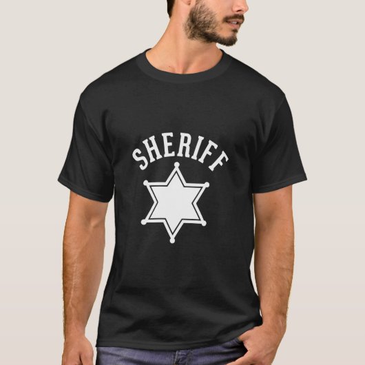 Sheriff-Strafverfolgungsbeamte - Sternzeichen T-Shirt (Vorderseite)