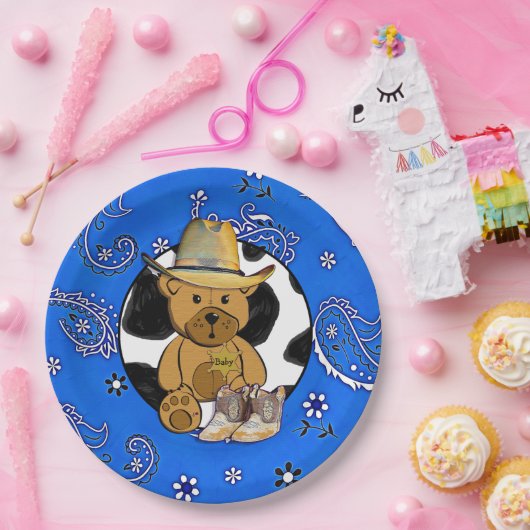 Sheriff Teddy Bear Blue Bandanna Paper Teller (Party)