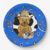 Sheriff Teddy Bear Blue Bandanna Paper Teller (Vorderseite)