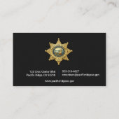 Sheriff Thin Blue Line Law Enforcement Visitenkarte (Rückseite)