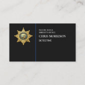 Sheriff Thin Blue Line Strafverfolgung Visitenkarte (Vorderseite)