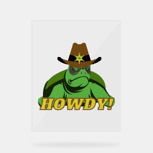 Sheriff Turtle Acrylschild (Vorderseite)