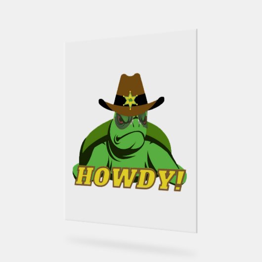 Sheriff Turtle Acrylschild (Winkel)