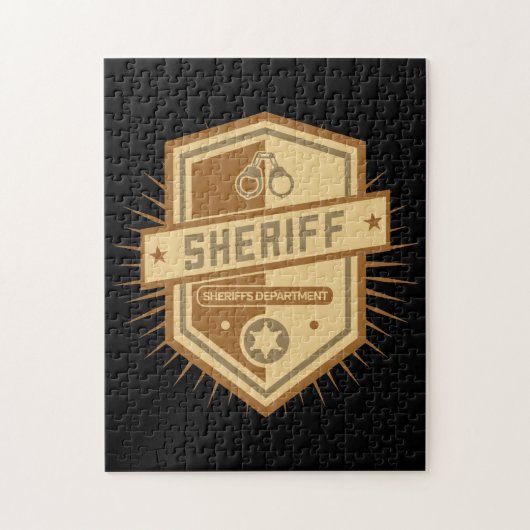 Sheriff-Wappen Puzzle (Vertikal)