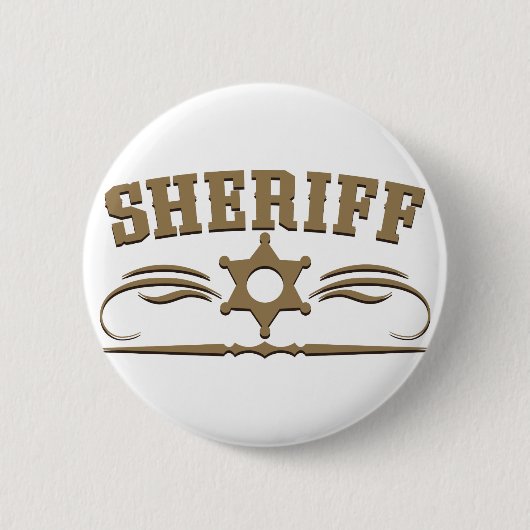 Sheriff-Western-Art Button (Vorderseite)