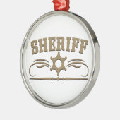Sheriff-Western-Art Silbernes Ornament (Links)