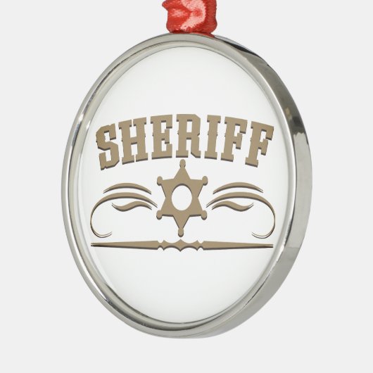 Sheriff-Western-Art Silbernes Ornament (Links)