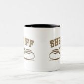 Sheriff-Western-Art Zweifarbige Tasse (Mittel)