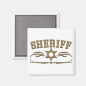 Sheriff Western Style Magnet (Vorderseite/Rückseite)